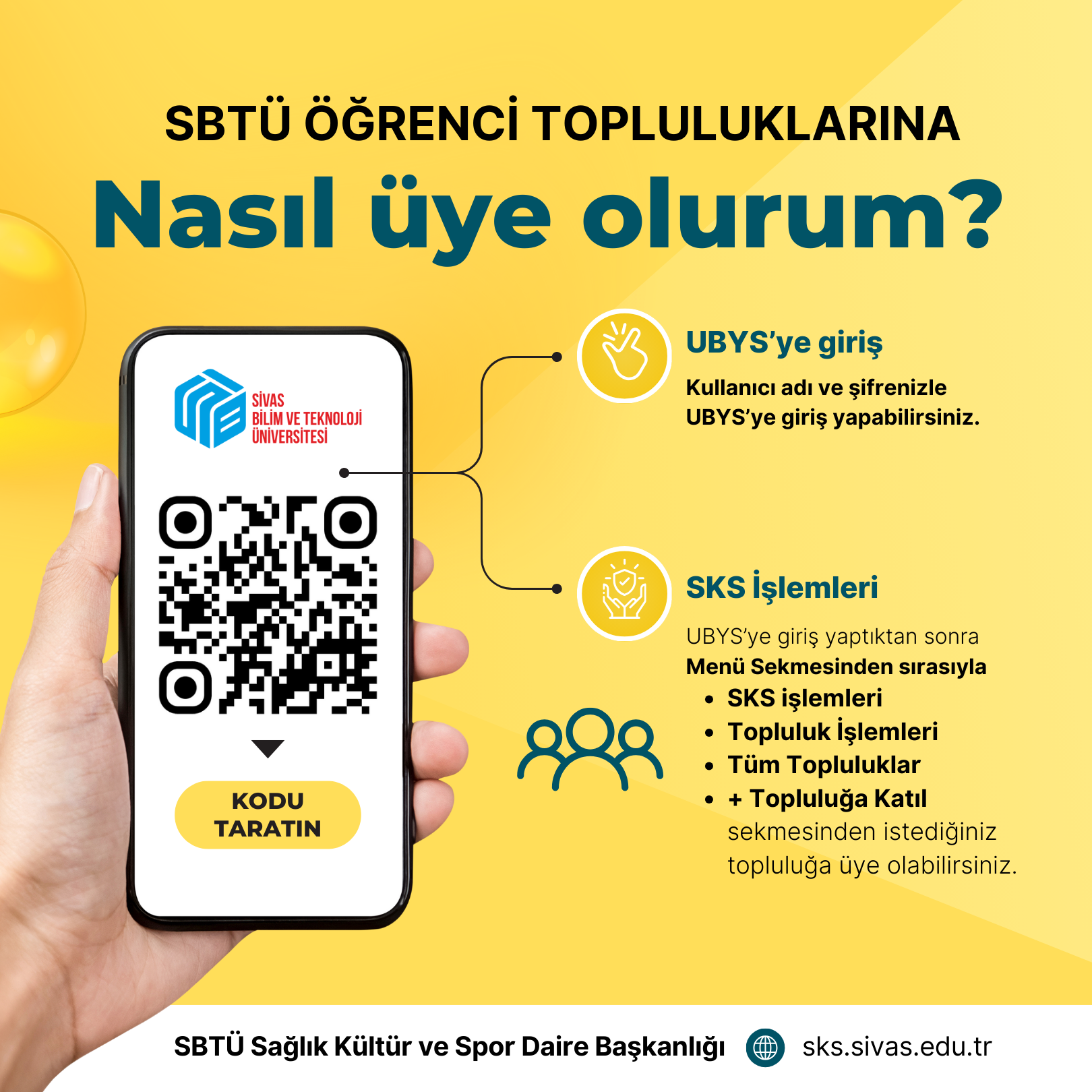 SBTÜ Öğrenci Topluluklarına Nasıl Üye Olurum ?